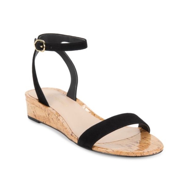 Stuart Weitzman Shoes - Stuart Weitzman Ave Leather Wedge Sandals - 9